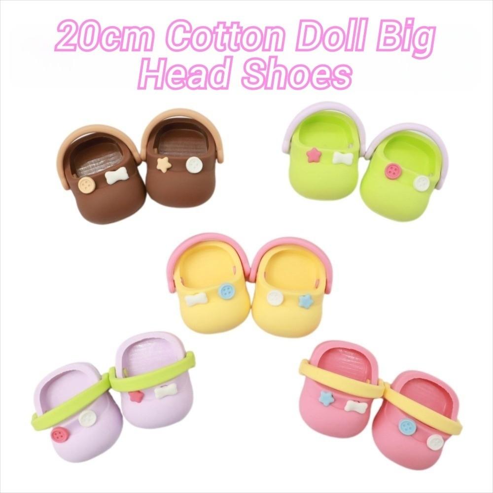 Big Head Shoe Doll Slippers Round Toe Cartoon Slippers Mini Silicone Slippers Children Toys