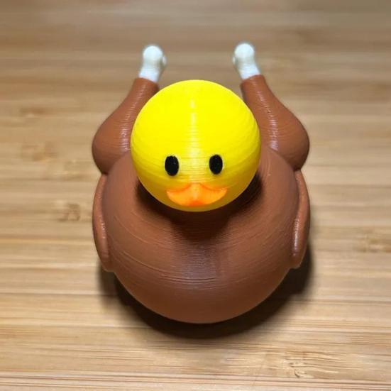 Yousheng Thanksgiving Mini Turkey Duck Figurine Bright Color Resin Statue Bulk Decor Autumn Harvest Day Gift Decoration