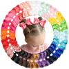 40/58 шт. 4 дюйма Детские большие банты для волос с лентами, заколки, аксессуары для малышей, детей, девочек, аксессуары для волос