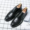 Fashion 2025 Trendy New Men's Leather Casual Shoes Retro Brown Brogue Shoes Luxurious Banquet Men's Formal Shoes High-end Quality