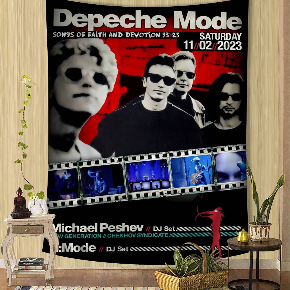 Группа Рок D-Depeche M-Mode Певец Красочный Гобелен Настенный Бохо Настенные Гобелены Мандала Настенное Искусство Декор