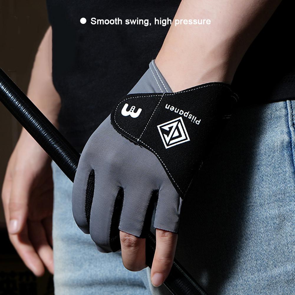 1 шт. Перчатки для бильярда без пальцев для левой руки, эластичные, дышащие, нескользящие, тонкие, самоклеящиеся, тканевые, фиксированные