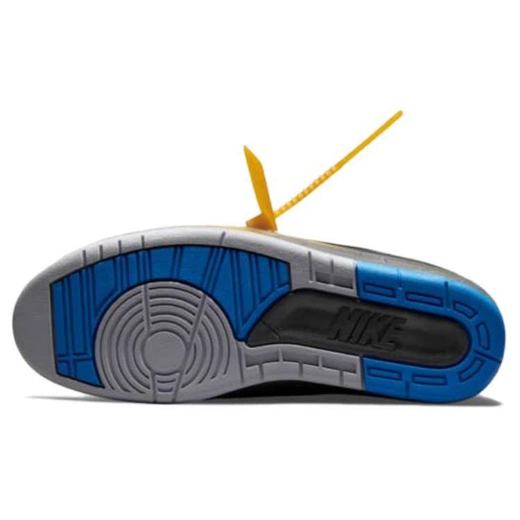 Off-White x Air Jordan 2 Retro Low SP Черные университетские кроссовки Royal Unisex DJ4375-004