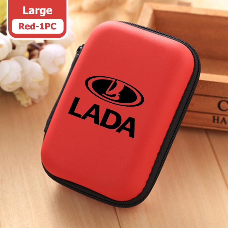 Mini Earphone Case Portable Mini Zipper Headphone Bag Storage Box Accessories For Lada Xray Granta Priora Sedan Sport Kalina