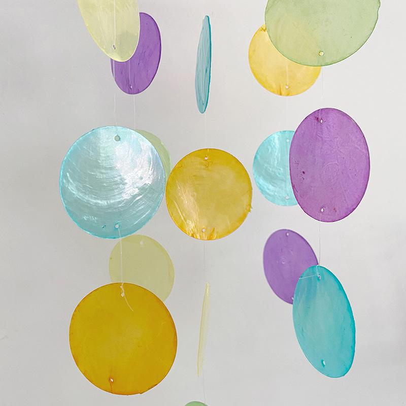 Цветная натуральная ракушка, перезвон ветра, мечта, подоконник, украшение для балкона