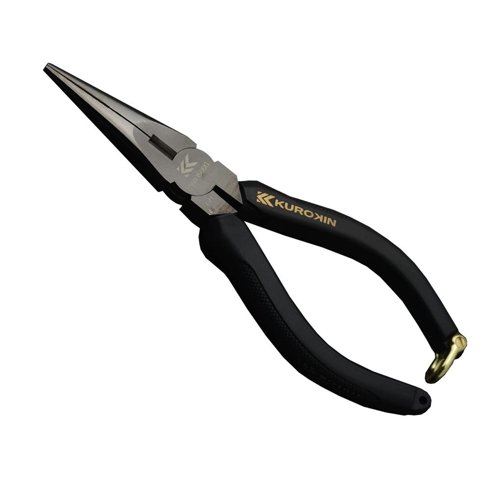 Fujiya Radio Pliers Black Gold Cross Knurling 350-150BG