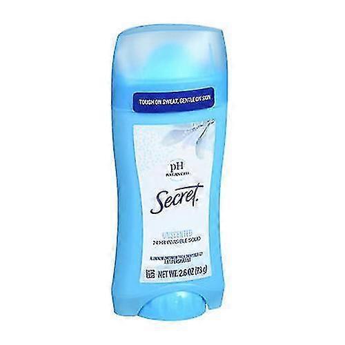Secret Anti-Perspirant Deodorant Invisible, Solid Unscented 2.6 oz (Pack of 1)