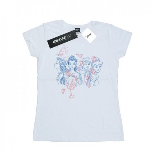 Disney Womens/Ladies Princess Sketch Cotton T-Shirt