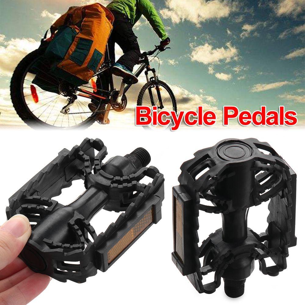 1 Pair Cycling BMX Reflective 14mm/12mm Flats Bicycle Pedals Mountain Bike Pedal Platform Pedal