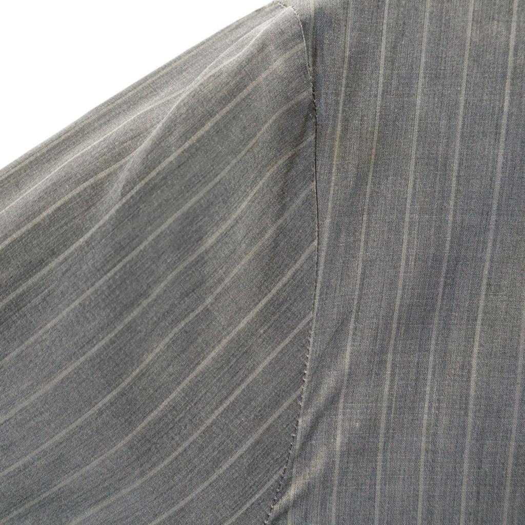 Celine 90s Old French Striped Pattern Long Sleeve Button Down Shirt 42 Women Used