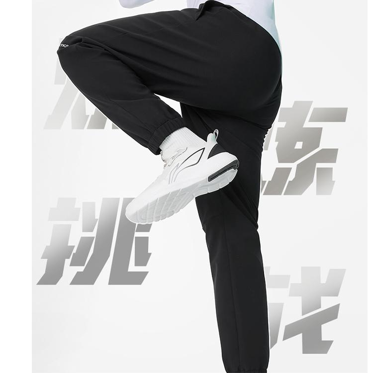Спортивные брюки Li Ning из трикотажа для мужчин, черные AYKT929-2