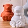 3D Милый Медведь Шарф Банка Свеча Силиконовая Форма DIY Животное Дизайн Контейнер для Хранения Поделки Изготовление Формы для Заливки Гипсом Смолой Домашний Декор