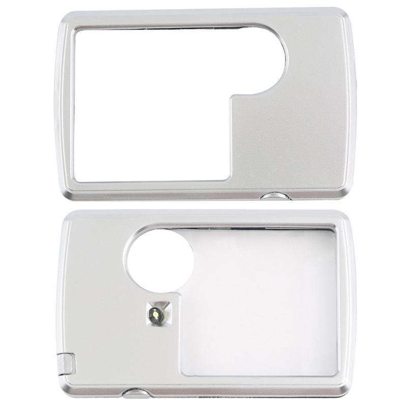 3X 6X светодиодная лупа для ювелирных изделий, лупа для кредитных карт, увеличительное стекло