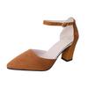 SummerSandalias Femeninas High Heels Flock Pointed Sandals Sexy Female Summer Shoes Mujer Zapatos Mujer Pumps Shoes for Wedding