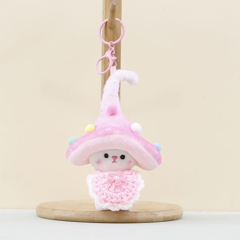 Elf Mushroom Cute Plushie Keychain Pp Cotton Stuffed Soft Toy For Charm Backpack