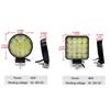 48 Вт Автомобильный светодиодный рабочий фонарь MINI 16SMD круглый квадратный рабочий фонарь 12 В автоматический противотуманный фонарь для бездорожья для квадроциклов внедорожников универсальный прожектор