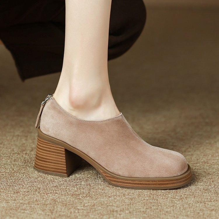 Мода Новая мода женская обувь весна и осень женская обувь на толстой подошве роскошные туфли Lefse туфли на платформе квадратный носок высокие каблуки