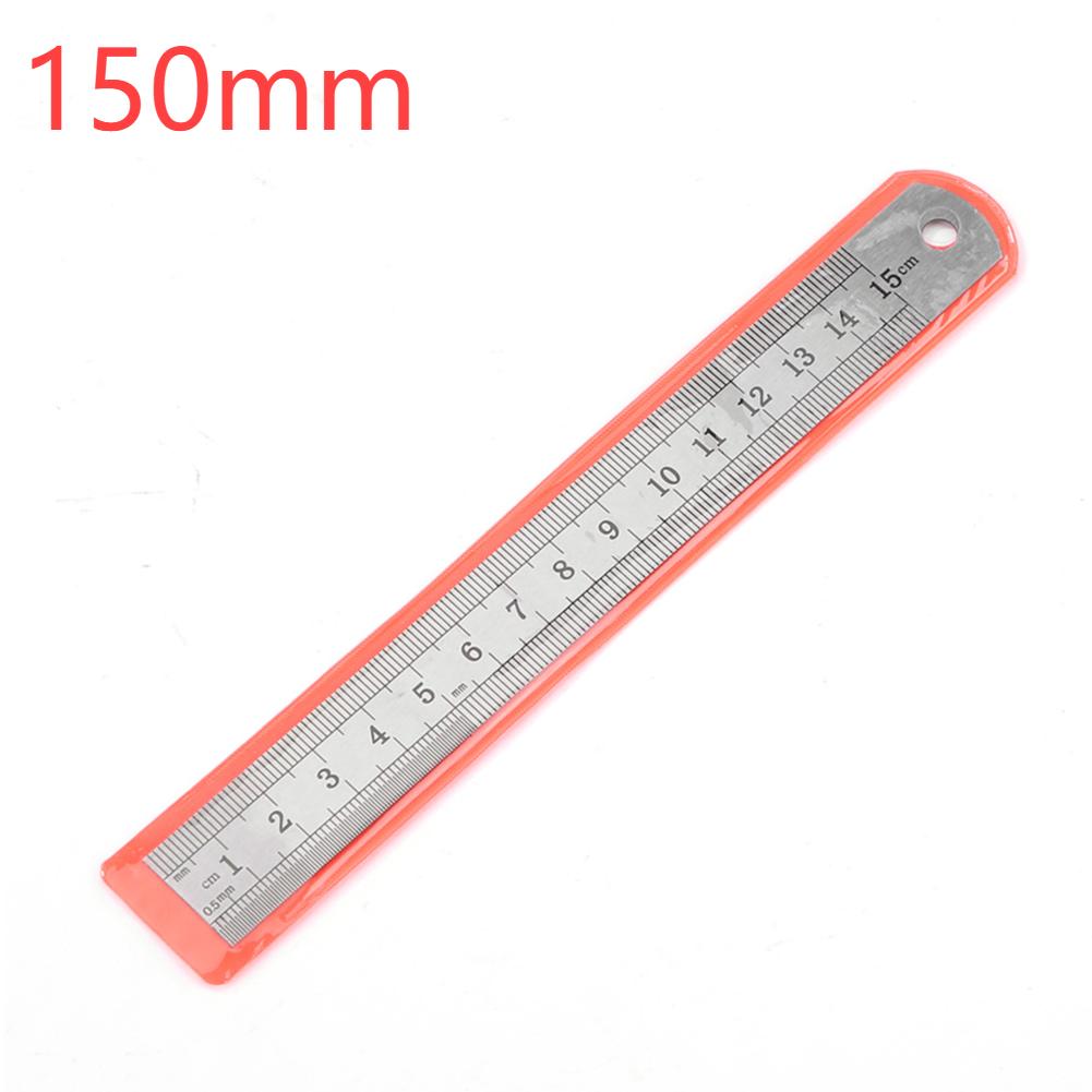 Прямая линейка из нержавеющей стали, двухсторонняя, прецизионная, измерительная линейка, шкала, аксессуары для метрической линейки 15-40 см