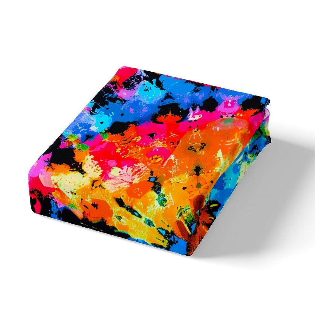 Color tie-dye swirl pattern bed hat four-piece bedding set bedroom dormitory bedding decoration