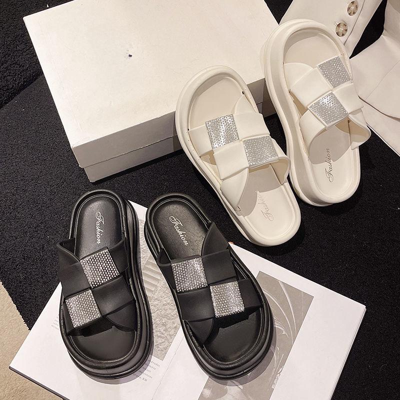 Женские туфли с квадратным ромбовидным узором, визуально увеличивающие рост, 2025, дизайн Xiaoxiang Fengshui, платформа 4,5 см, модная толстая подошва для повседневной носки