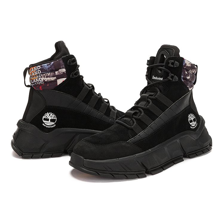 Timberland Turbo Durable Breathable High-Top Outdoor Functional Shoes Men Shoes Black A5PJRW