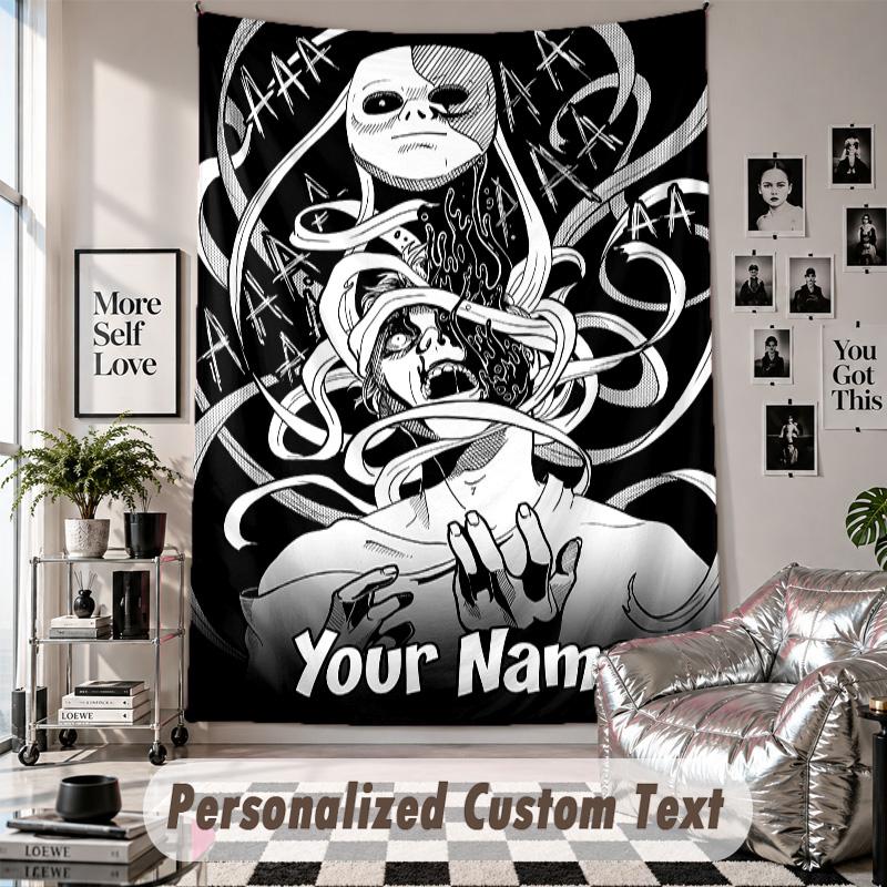 Custom Tapestry Wall Hanging, Sally Face Personalized Name Text Home Wall Decor