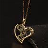 Fashion Cute Heart Zircon Pendant Necklace Stainless Steel Geometric Choker Jewelry Birthday Gifts For Women Girls