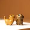 Mini Cat Desktop Figurine Sandalwood Animal Doll Toy Micro Landscape Decor Cake Ornament  Bedroom