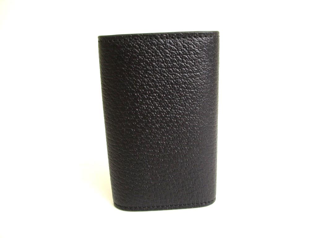 Authentic GUCCI GG Marmont Black Leather 6 Pics Key Cases #9660 Open box