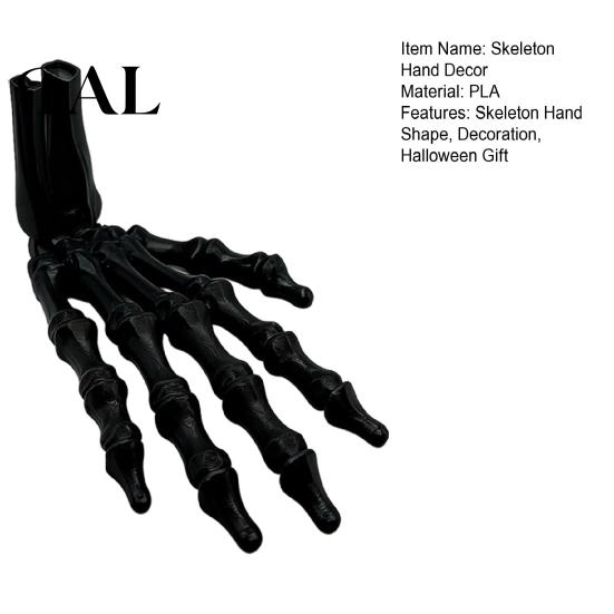 Spooky Hand Decoration 3D Printed Skeleton Figurine, Bone Statue for Dark Style Ornament Halloween Party, Gothic Model, Desk Decor