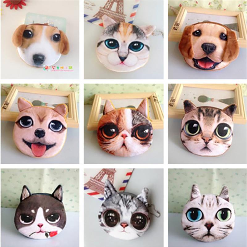 Кошелек для монет Кошка Мяу Звезда Собака Кошелек Милый Мультяшный Подарок Сумка для монет и карт Сумка для ключей Кошелек для монет Сумка-клатч Оптом