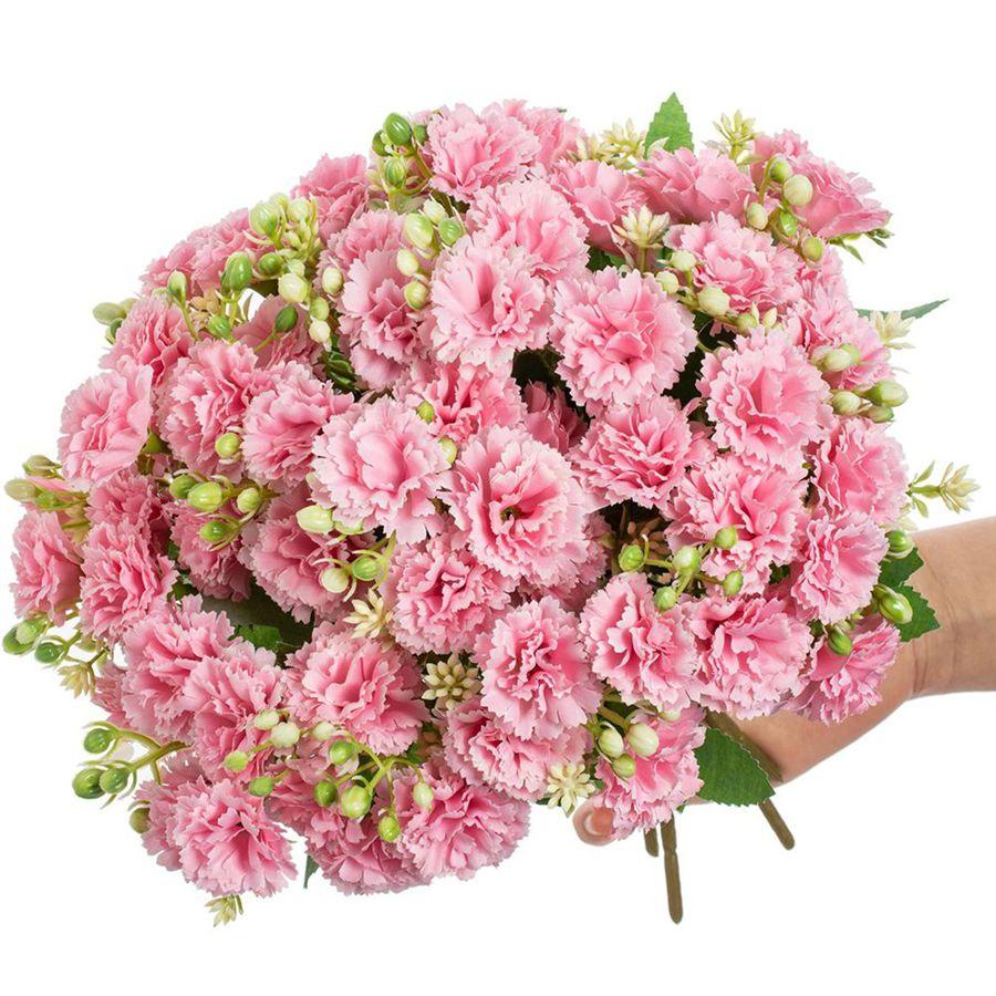 Artificial Flower Silk Carnation Outdoor Festival Wedding Bride Bouquet Festival Home Vase TableDIY Gift Box Clipping Decoration