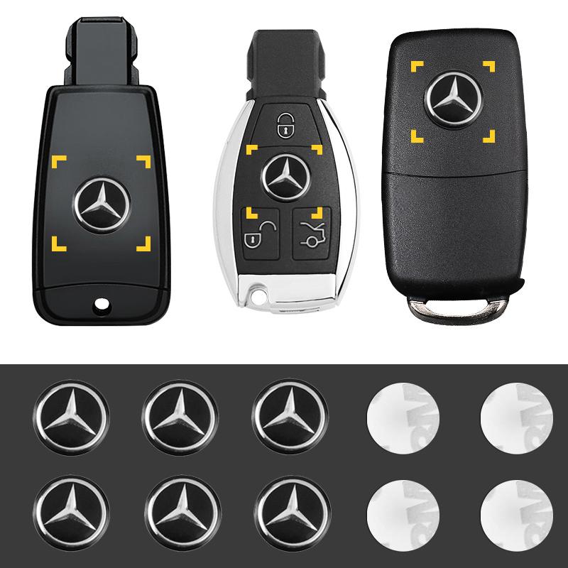 GLC GLB 2/5/10 шт. Наклейка на брелок автомобиля Алюминиевый значок Наклейка Для Mercedes Benz W206 W220 W210 W168 GLC W126 W140 W169 W177 W2