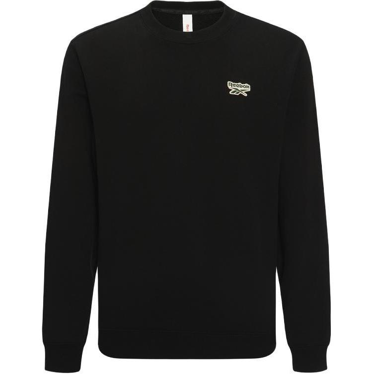 Reebok Solid Color Crew Neck Pullover Sweatshirt Unisex Sweatshirt Black 23FRC301UGH0