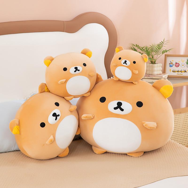 Плюшевая Подушка-Подушка для Кровати Rilakkuma с Мягким Наполнителем из ПП Хлопка для Комфорта Девочек и в Качестве Подарка
