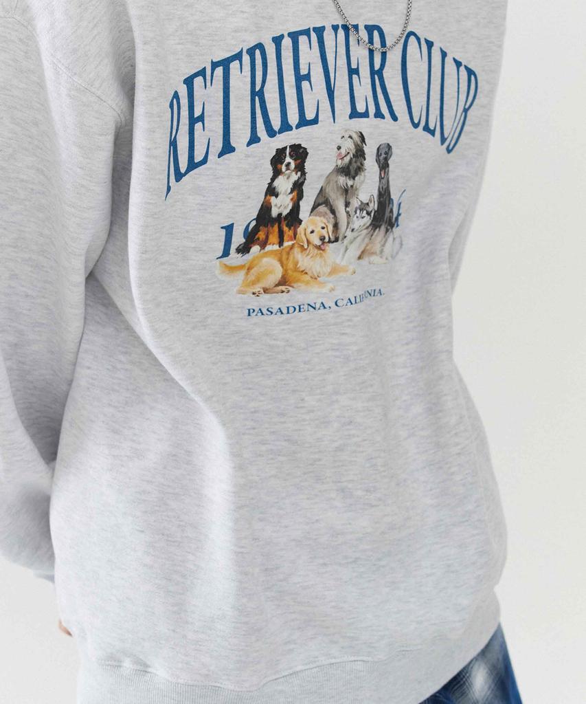 RETRIEVER CLUB Retriever Friends Crewneck [Melange Gray]