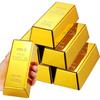 1pc Fake Gold Bar Replica Brick Bullion Glittering Movie Prop for Stage Decor Halloween Pirate Costume Supplies Novelty Gifts Paper Weight Door Stop