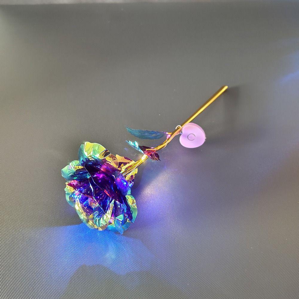 Светодиодный креативный подарок на День святого Валентина, фольгированное розовое золото, роза, которая длится вечно, декор для свадьбы, любовное освещение, розы, креативный подарок