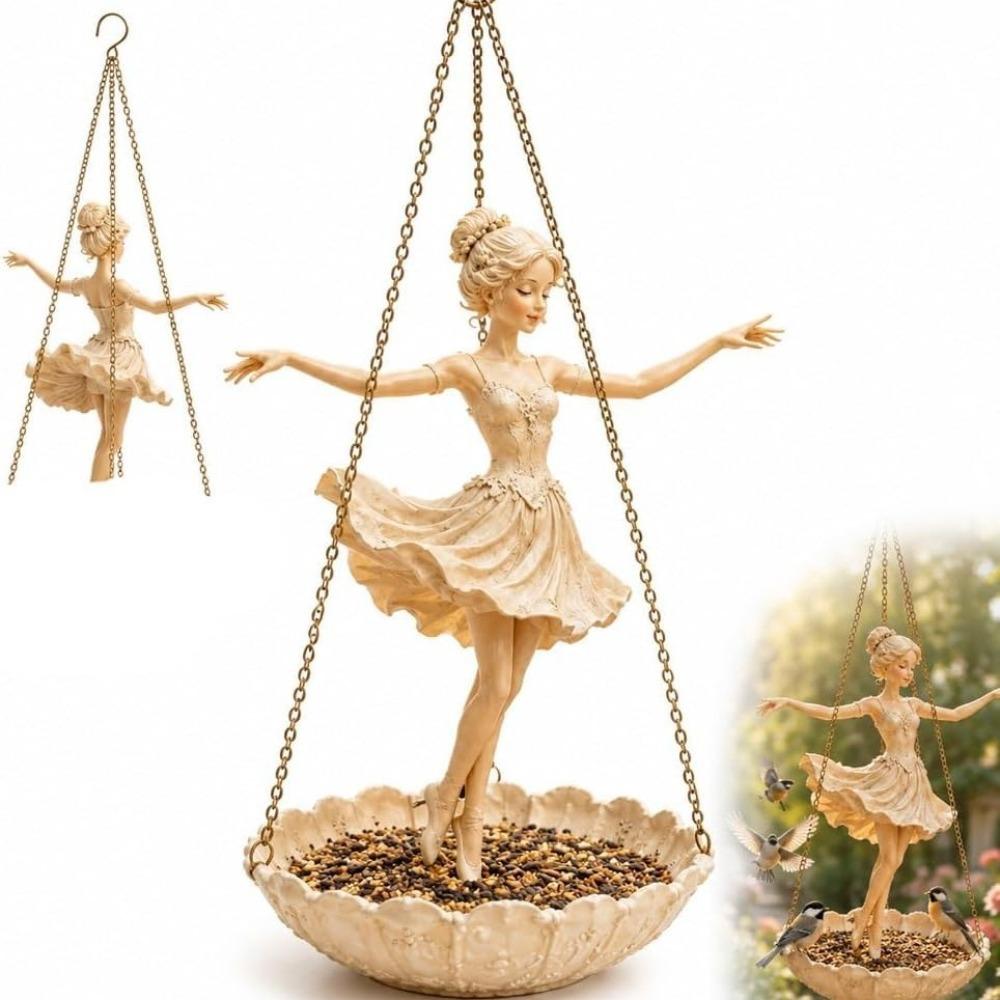 Resin Ballet Dancer Hanging Planter Elegant Girl Hanging Plant Basket Indoor Decor