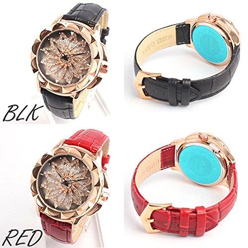 Rotating Dial Clock Spinner Citizen MIYOTA Movement Leather Strap Ladies Watch RT002-WIN [Item]