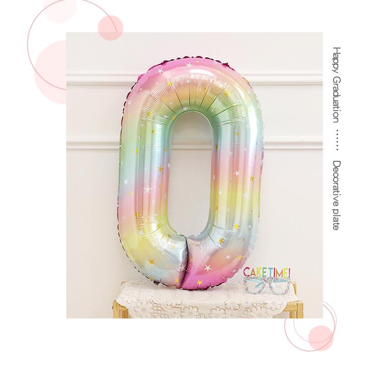 40-дюймовые шары-звезды и цифры с радужным градиентом для декора на 1-й день рождения ребенка