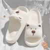 Thick Sole Indoor Flip Flops Cartoon Design Anti-Slip Slippers Practical Kids Slippers  Indoor Wear