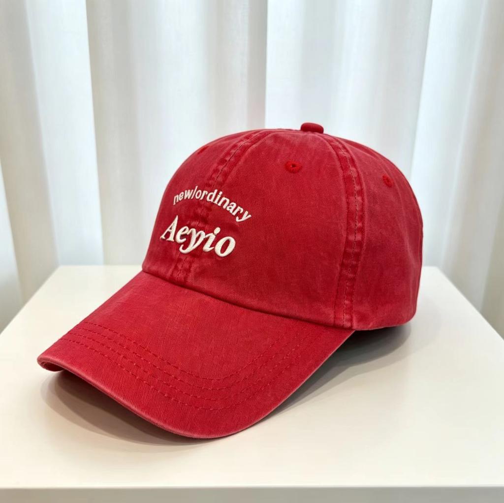 High quality retro letter embroidered baseball cap children's summer curved brim showing face small peaked cap sun protection sun hat tide