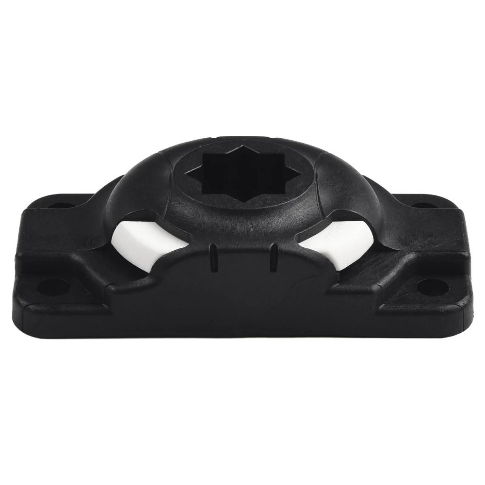 New Black Kayak Rod Holder Base Secure ABS Rod Holder Mount Base Outdoor Versatile Rectangular Mount Base