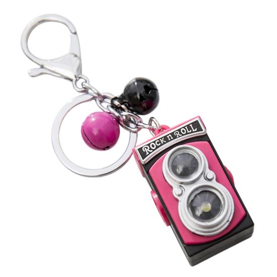Брелок Легкий Портативный Светодиодный Звуковой Световой Дизайн Ретро Форма Камеры Брелок Сумка Рюкзак Брелок Подвеска Аксессуар
