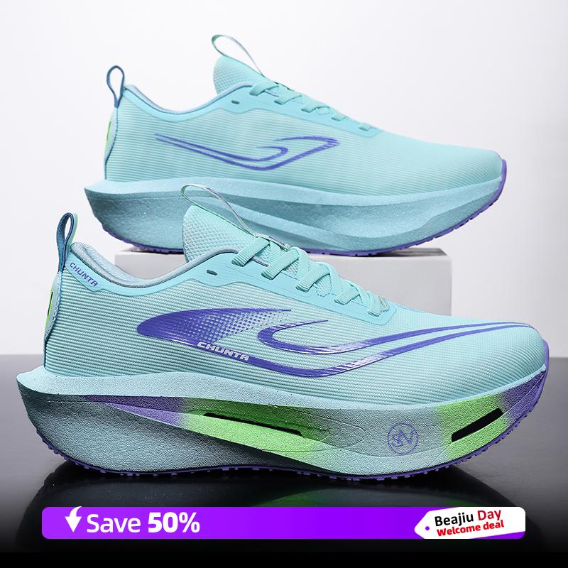 Мужские кроссовки для бега Карбоновая пластина Специальные Марафонские Спортивные Дышащие Легкие Женские Удобные Нескользящие Повседневные Кроссовки