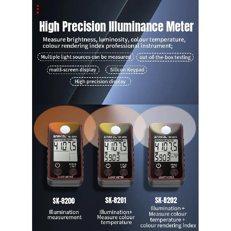 Digital  Luxmeter Light Meter FC Lightmeter Illuminance Meter Tester 0.5-300,000 Lux Illuminometer Photometer Luxometro