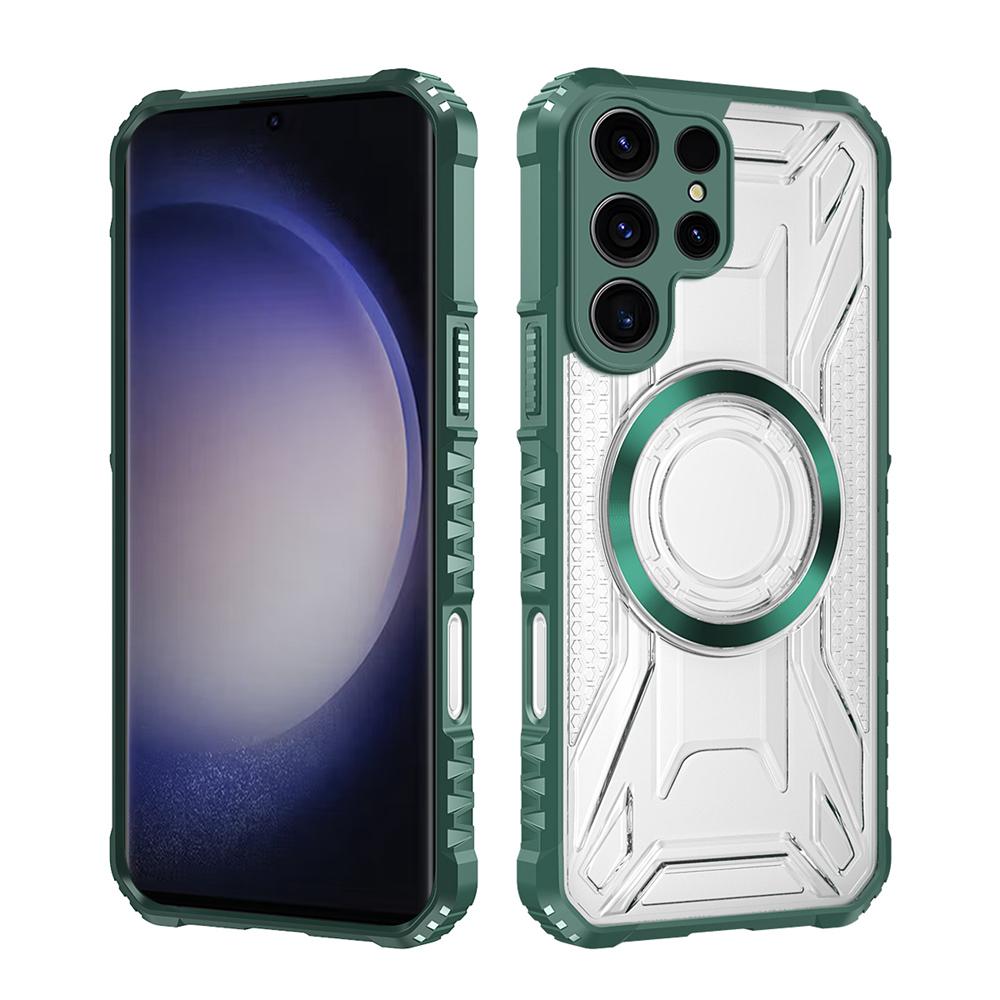KEYSION Прозрачный магнитный чехол для Samsung S22 S23 Ultra 5G S23+ Ударопрочная задняя крышка для телефона для Galaxy S23 S21 S20 FE 5G
