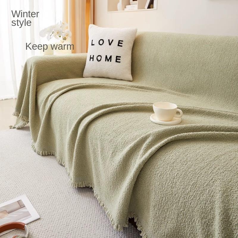 Полотенце для дивана из синели, полный тканевый чехол, универсальный плюшевый ковер на четыре сезона, нескользящий чехол, одеяло, устойчивое к царапинам кошки