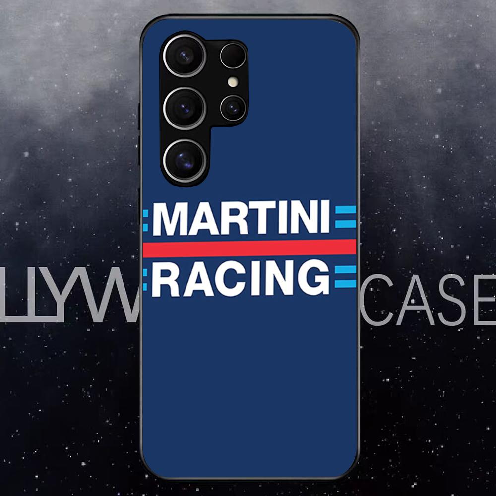 Чехол для телефона Racing M-Martini-ES для Samsung S25 Edge Ultra S23 S22 S21 S20 Ultra Plus S24 Fe A54 A53 A25 Стеклянная крышка